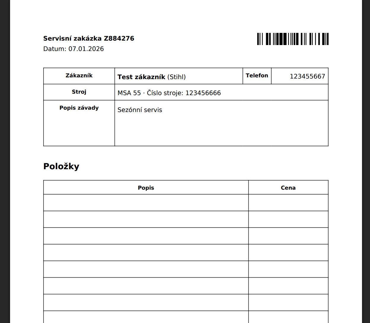 Interní nástroj pro správu zakázek servisu - obrázek 1